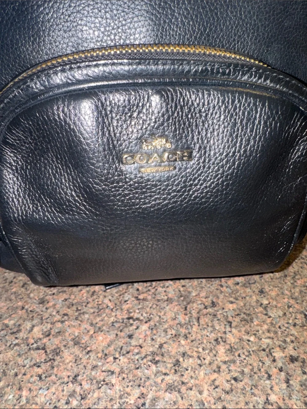 Coach Black Leather Backpack EUC - Picture 2 of 7